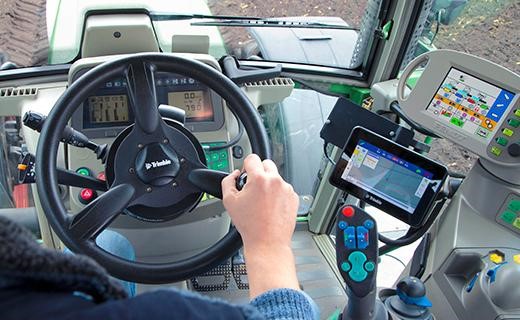 gfx350 installed inside of a tractor cab